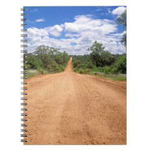 Schotterstraße, Kruger-Nationalpark, Mpumalanga Notizblock