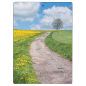 Schotterstraße und Baum Klemmbrett (Rückseite)