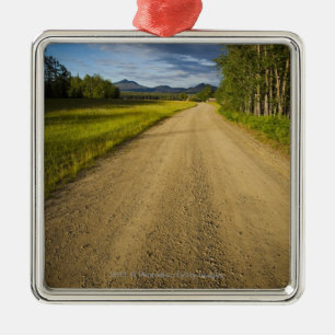 Schotterweg in Eagle, Alaska Ornament Aus Metall