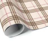 Schottisch-beige-braune karierte Tartan-Muster Geschenkpapier (Rolleneckpunkt)