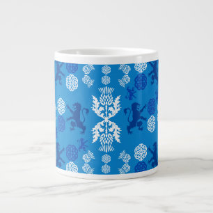 Schottisch Blau und Weiß Jumbo-Tasse
