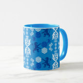 Schottisch Blau und Weiß  Tasse (VorderseiteRechts)