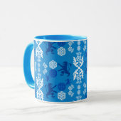 Schottisch Blau und Weiß  Tasse (Vorderseite Links)