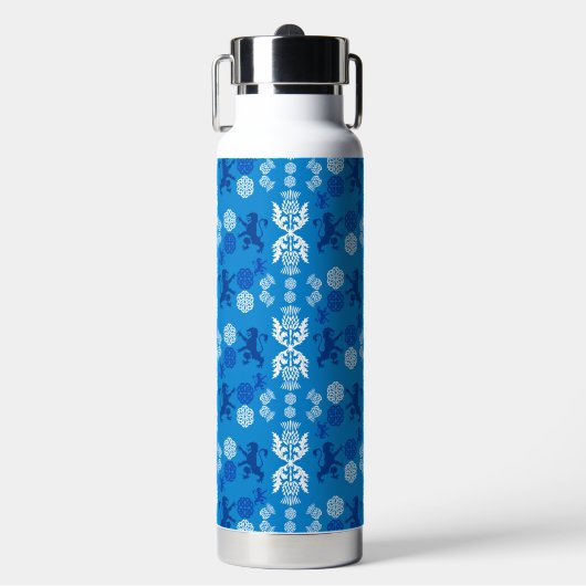 Schottisch Blau und Weiß  Trinkflasche (Vorderseite)