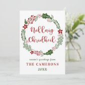 Schottisch-Gälisch frohe Weihnachten, Custom Feiertagskarte (Stehend Vorderseite)