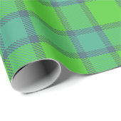 Schottisch grün-blau kariertes Geschenkpapier (Rolleneckpunkt)
