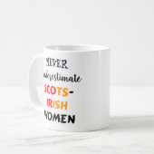 Schottisch-irische Frauen Kaffeetasse (Vorderseite Links)
