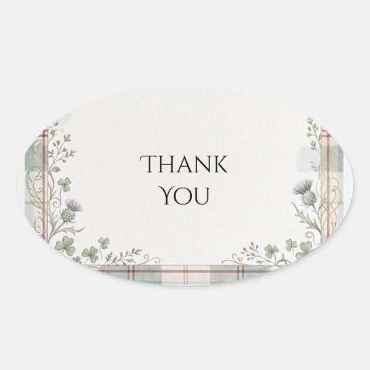 Schottisch Irischer Shamrock Distel Danke Sticker (Vorderseite)