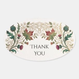 Schottisch Irischer Shamrock Distel Danke Sticker