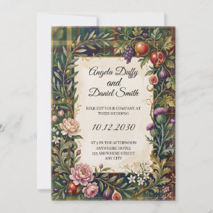 Schottisch-italienische Hochzeitseinladung mit Erb Einladung