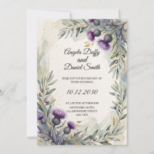 Schottisch-italienische Hochzeitseinladung mit Erb Einladung