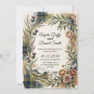 Schottisch-italienische Hochzeitseinladung mit Erb Einladung