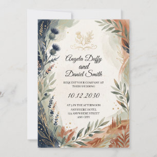 Schottisch-italienische Hochzeitseinladung mit Erb Einladung