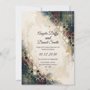 Schottisch-italienische Hochzeitseinladung mit Erb Einladung