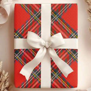 Schottisch Kariert Rot Weihnachten Geschenkpapier