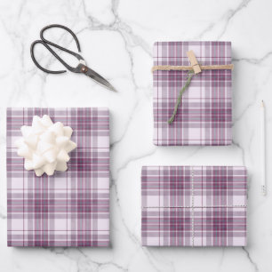 Schottisch Mauve Heritage Plaid Geschenkpapier Set