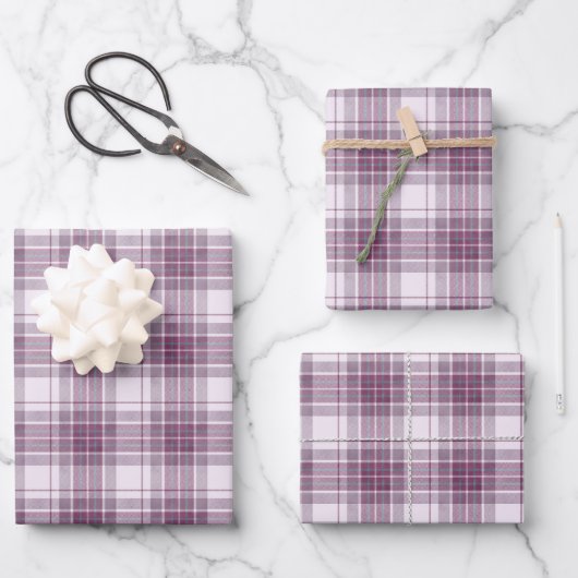 Schottisch Mauve Heritage Plaid Geschenkpapier Set (Vorderseite)