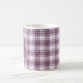 Schottisch Mauve Heritage Plaid Monogramm Kaffeetasse (Mittel)