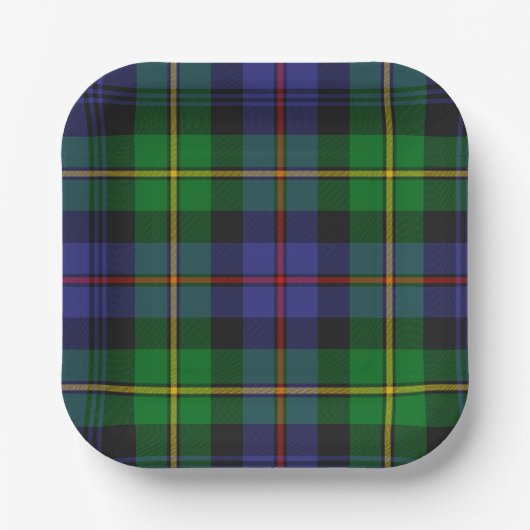 Schottisch Plaid Pappteller (Vorderseite)