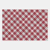 Schottisch Rot-Weiß Karo Geschenkpapier Set (Vorderseite)