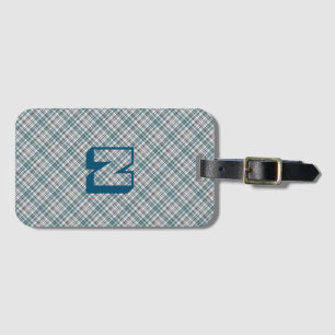 Schottisch, schwarz und weiß, tartan, stilvoll, kl gepäckanhänger