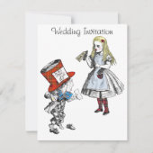 Schottische Alice im Wunderland Hochzeitseinladung Einladung (Vorderseite)