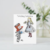 Schottische Alice im Wunderland Hochzeitseinladung Einladung (Stehend Vorderseite)