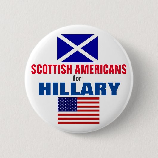 Schottische Amerikaner für Hillary 2016 Button (Vorderseite)