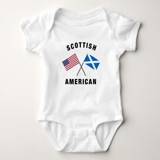 Schottische amerikanische Flagge Baby Strampler (Vorderseite)