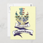 Schottische amerikanische Flaggen Postkarten (Vorne/Hinten)