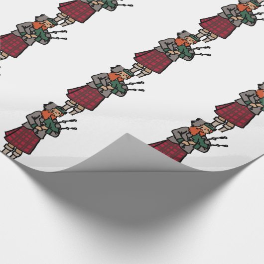 Schottische Bagpiper Geschenkpapier (Ecke)