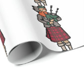 Schottische Bagpiper Geschenkpapier (Rolleneckpunkt)