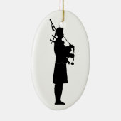 schottische Bagpiper-Silhouette Keramik Ornament (Rechts)