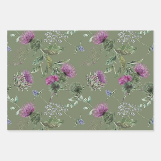 Schottische Blume Geschenkpapier Set (Vorderseite 2)
