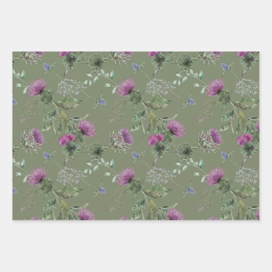 Schottische Blume Geschenkpapier Set (Vorderseite)