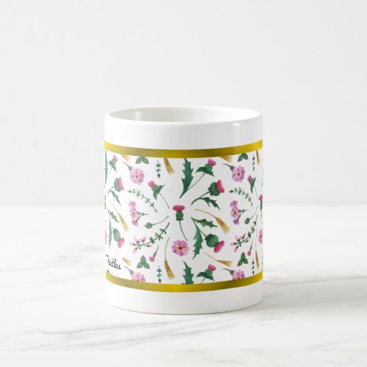 Schottische Blume & Thistles Kaffeetasse (Mittel)