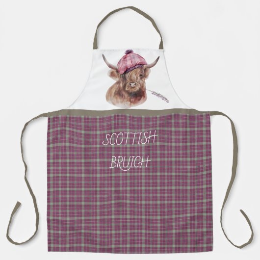 Schottische Bruich (Cook) Karierte Schürze Rosa un (Vorderseite)