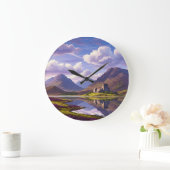 Schottische Burg Highlands Große Wanduhr (Zuhause)