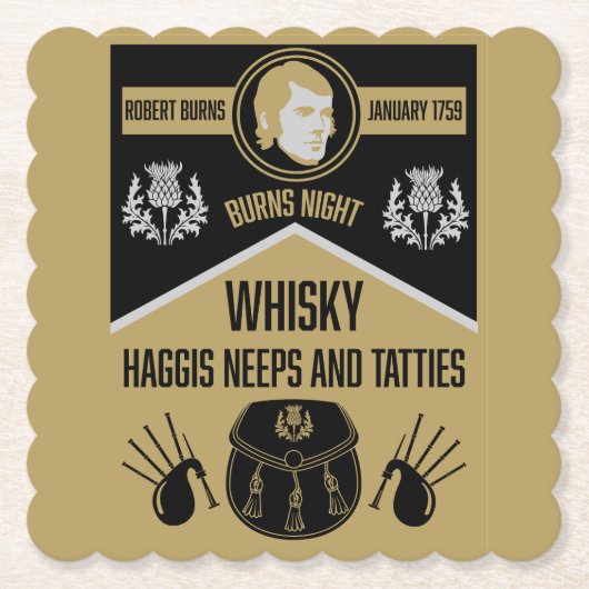 Schottische Burns Night Untersetzer (Vorderseite)