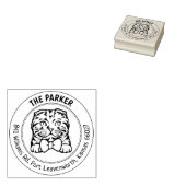 Schottische Cat Family Rücksendeadresse Gummistempel (Stempel)