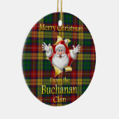 Schottische Clan-Buchanan-Weihnachtsverzierung Keramikornament (Rechts)