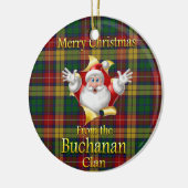 Schottische Clan-Buchanan-Weihnachtsverzierung Keramikornament (Links)