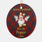 Schottische Clan Fraser Weihnachtsverzierung Keramikornament (Links)