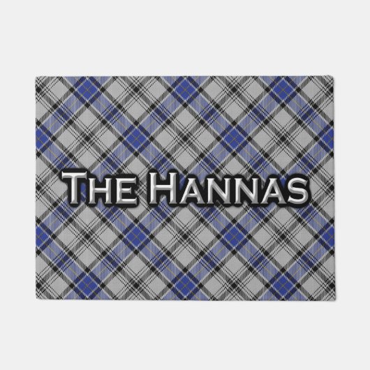 Schottische Clan Hannay Hanna Tartan-Fußmatte Fußmatte (Vorderseite)