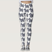 Schottische Clan Hannay Tartanscottie-Hunde Leggings (Vorderseite)