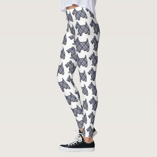 Schottische Clan Hannay Tartanscottie-Hunde Leggings (Links)