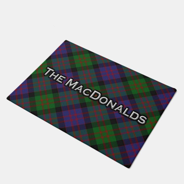 Schottische Clan MacDonald Tartan-Fußmatte Fußmatte (Schrägansicht)