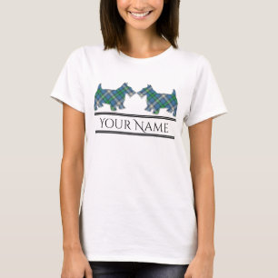 Schottische Clan MacDowall Tartanscottie-Hunde T-Shirt