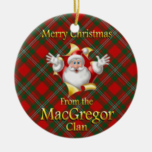 Schottische Clan MacGregor Weihnachtsverzierung Keramik Ornament