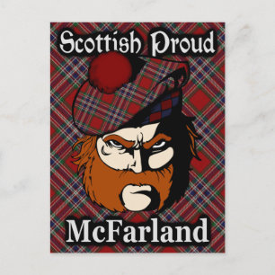Schottische Clan McFarland Tartan Postkarte